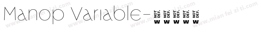 Manop Variable字体转换